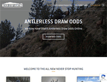 Tablet Screenshot of neverstophunting.com